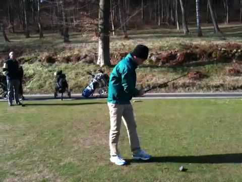 Breaking golf club at Mölle GK