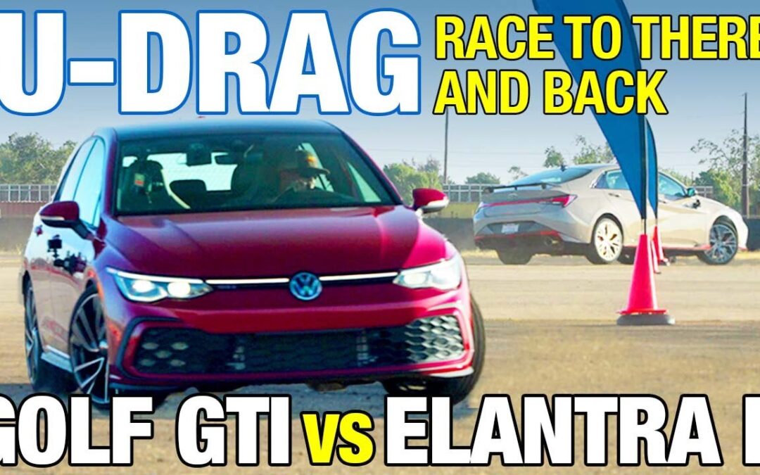 Drag Race! Hyundai Elantra N vs. Volkswagen Golf GTI | Power, Top Speed, 0-60, U-Drag & More