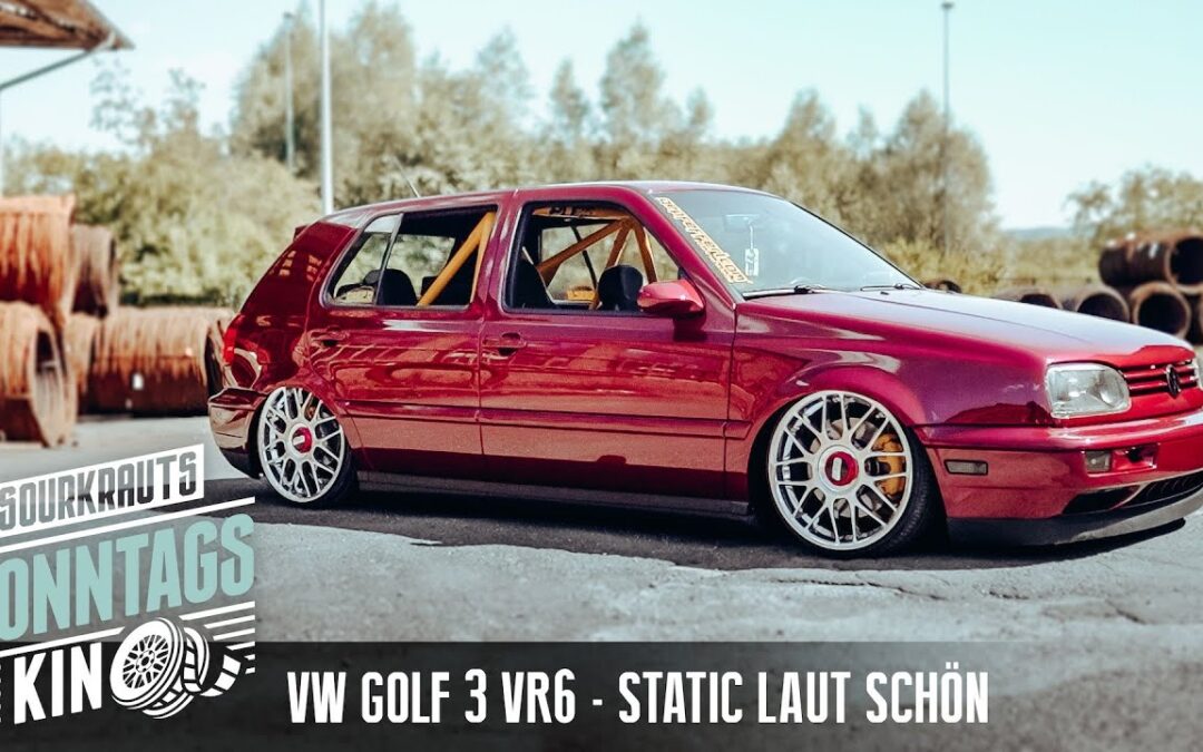 Sonntagskino I static VW Golf 3 VR6  auf BBS | Dennis und sein weinroter Tiefflieger