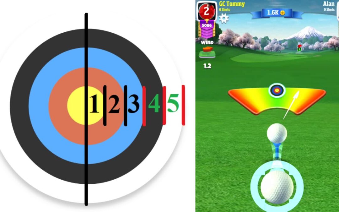 Golf Clash tips, Wind Guide – Learn the ringsystem! Including Elevation, Min-Mid-Max and Powerball