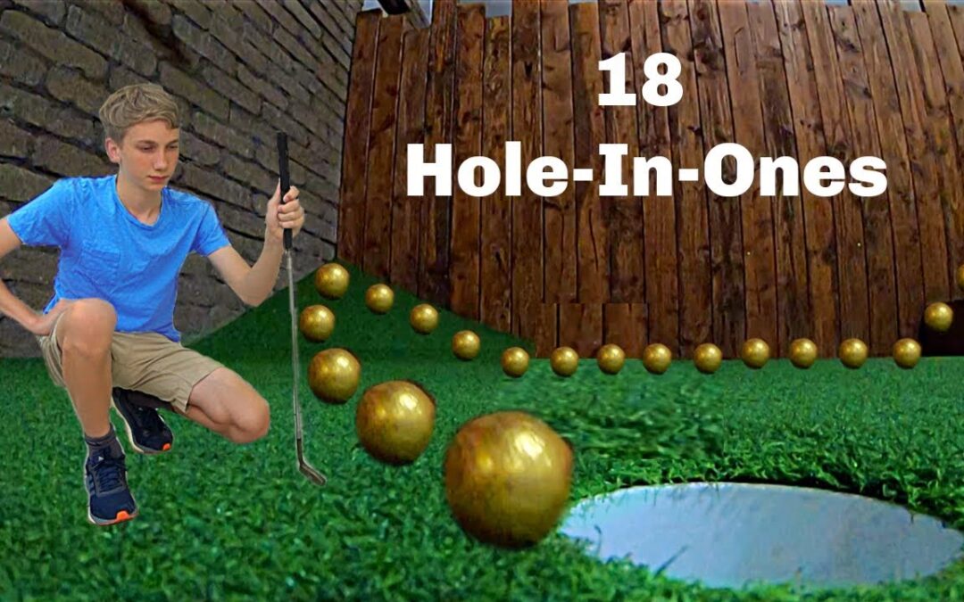 Scoring 18 HOLE-IN-ONES *Mini Golf Trick Shots* | That’s Amazing